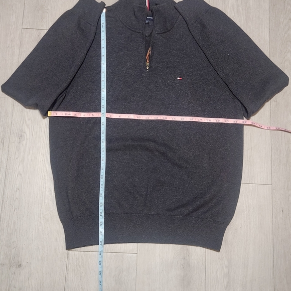 Tommy Hilfiger Men's Charcoal Half-Zip Sweater - Picture 3 of 8